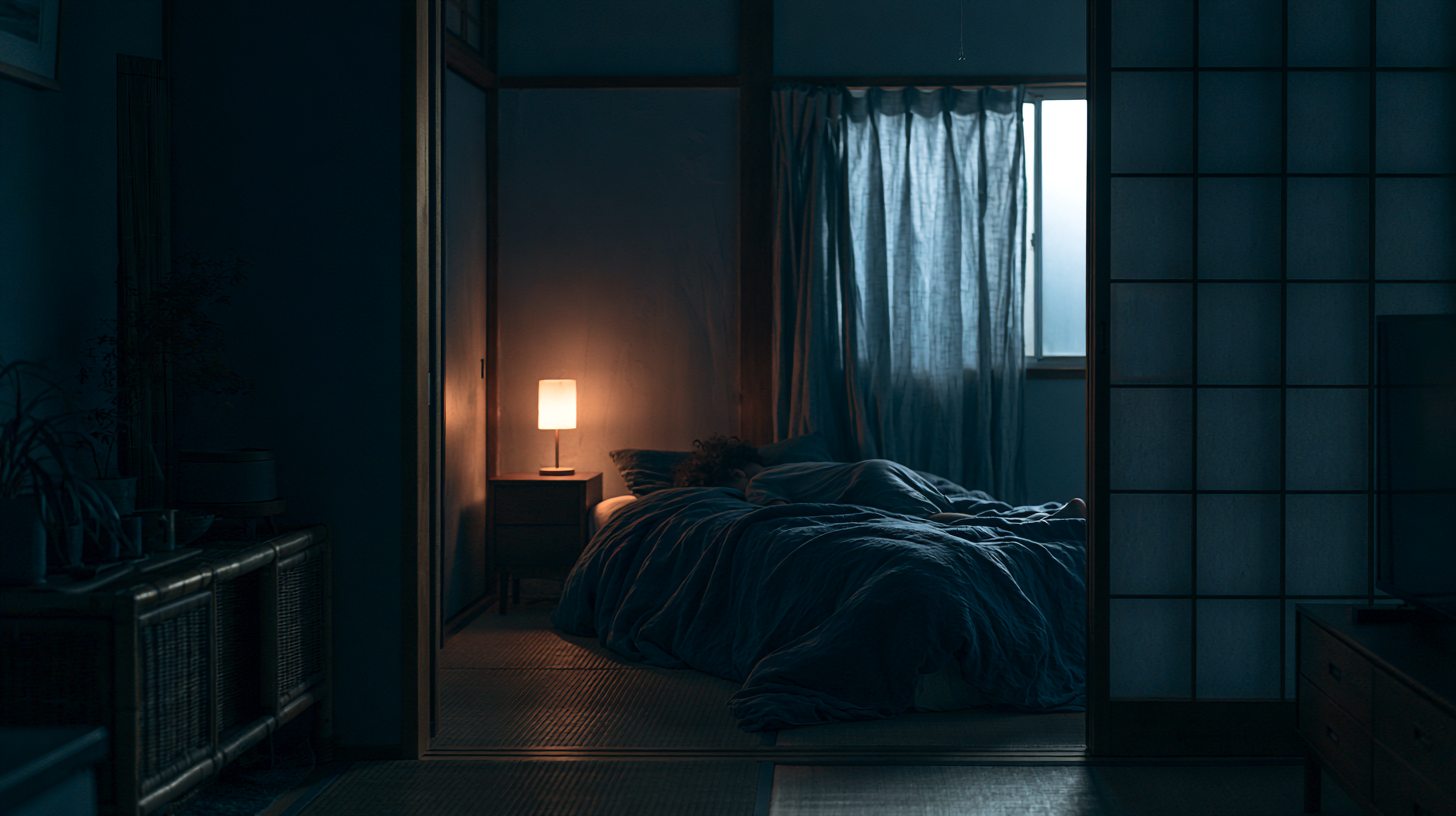 夜の寝室